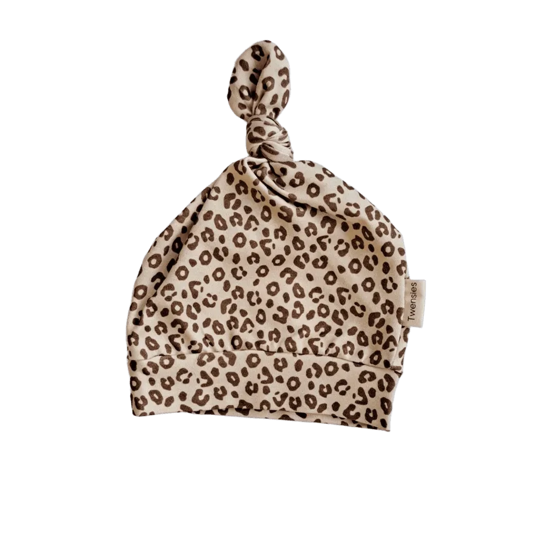 Baby hat mini leopard print