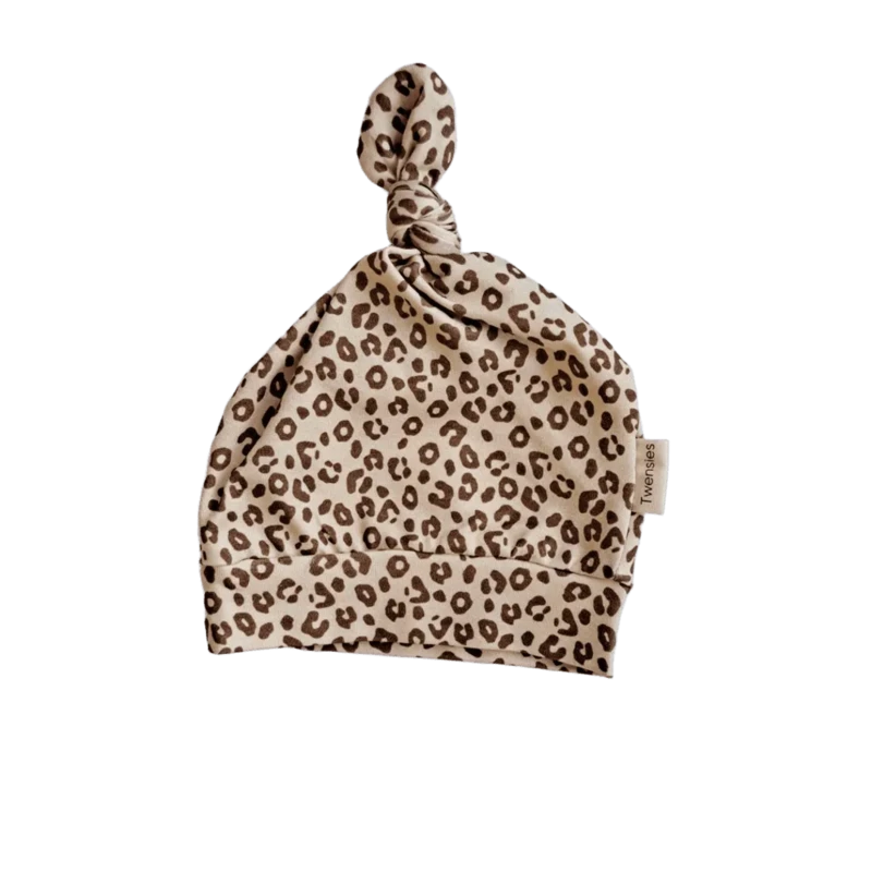 Baby hat mini leopard print