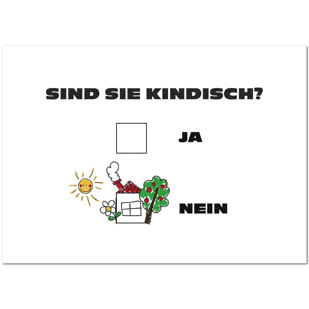 Postkarte "Sind sie kindisch"