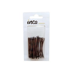 Pack 15 hair curved -small -brown fork - brown