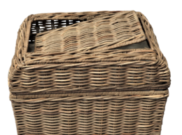Waste basket   w/ cover ' ILOVE Clean '