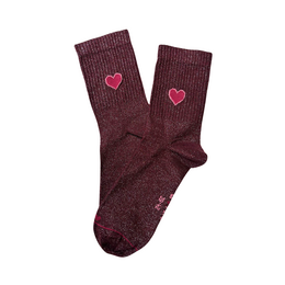 Glitter socks Big Love Plum