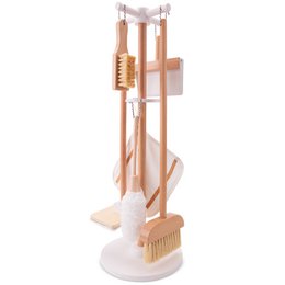 Wooden Toy Cleaning Set with Stand - 6-piece