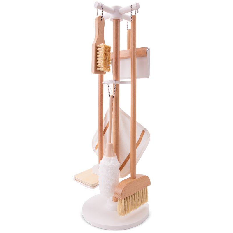 Wooden Toy Cleaning Set with Stand - 6-piece