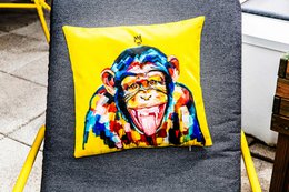 Funky Monkey Kissen von Vincent Richeux
