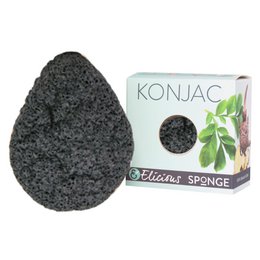 Sponge Konjac pour la forme de chute du charbon de bois - peau graisse (impure)