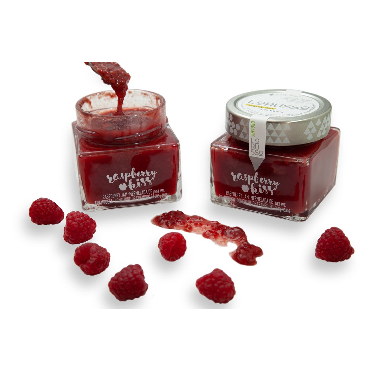 Bio Gourmet Raspberry Jam z 85% owocami, 305G