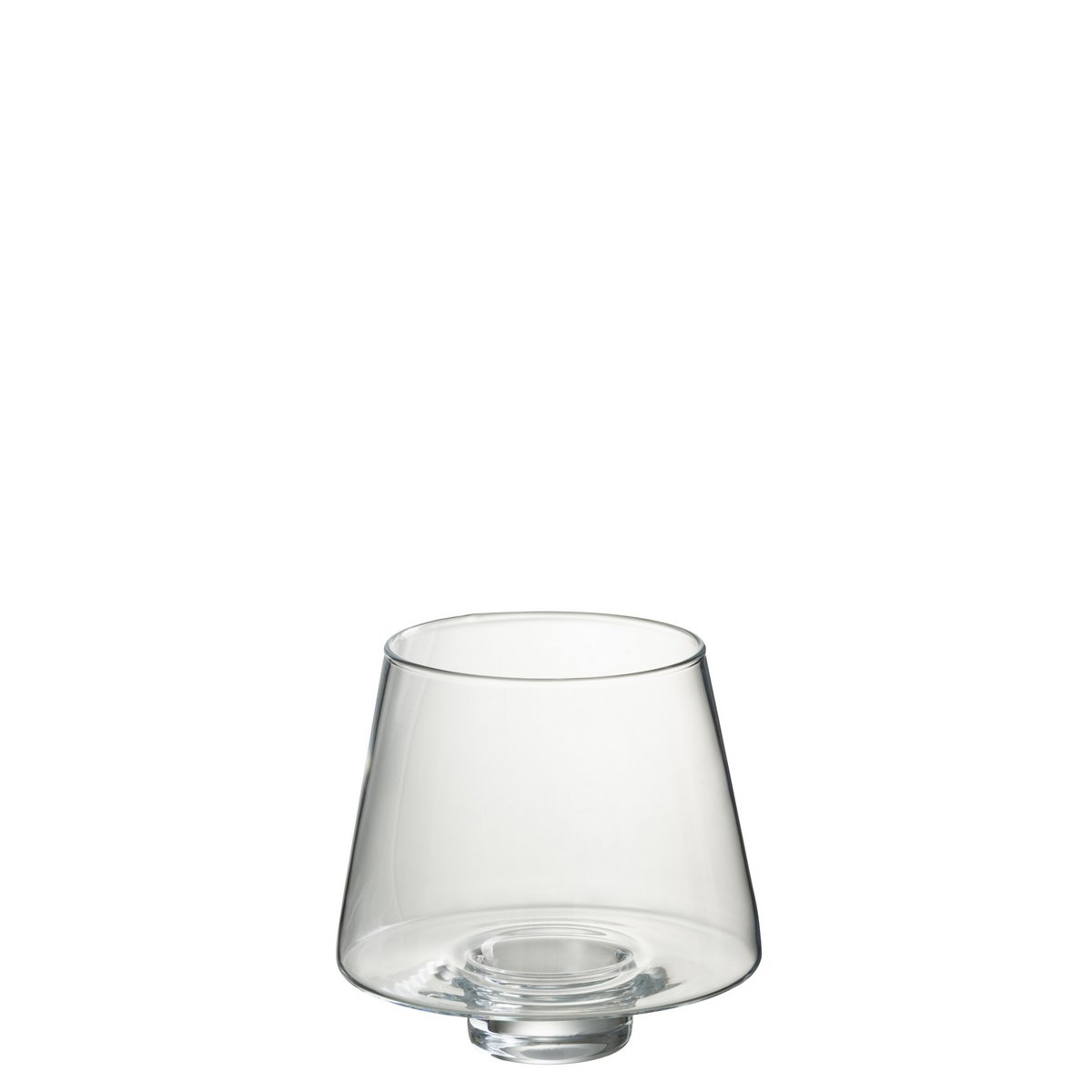 J-Line windlicht Oli - kaarshouder - glas - transparant - large