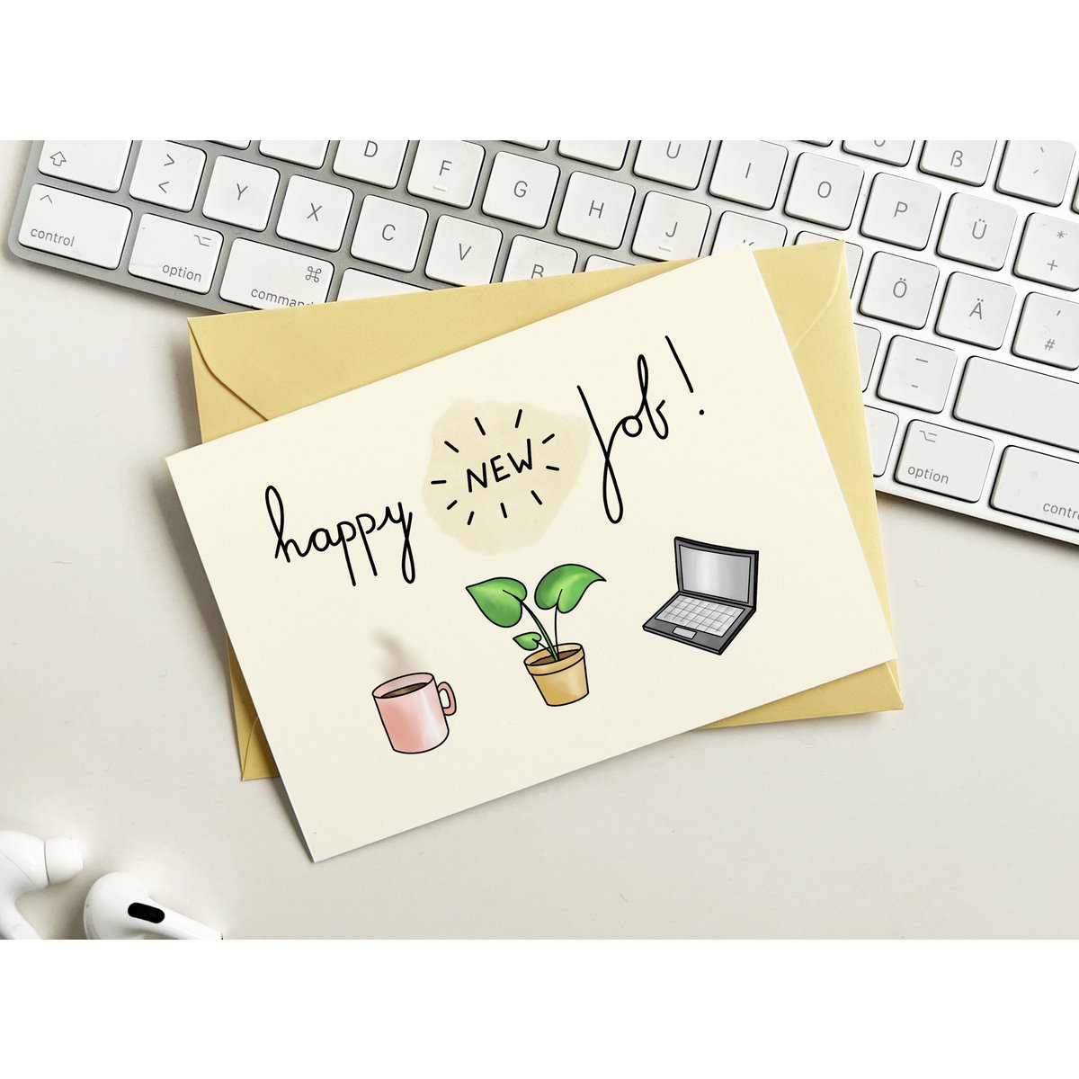Nueva tarjeta de trabajo - feliz nuevo trabajo