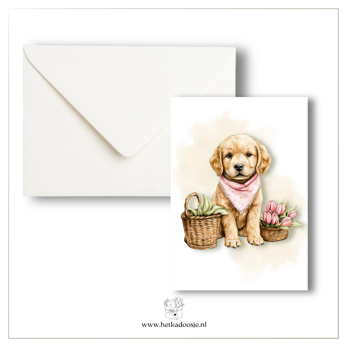 Chien avec foulard