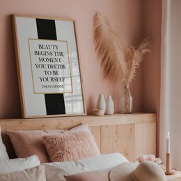 Poster: Beauty begins the moment you decide to be yourself