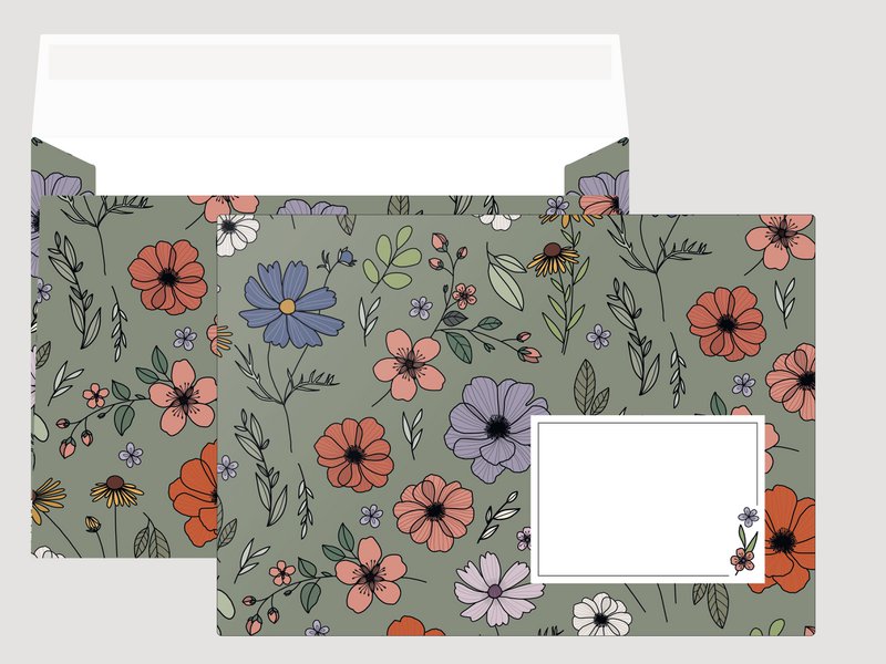 Set Papelería 05 Flores