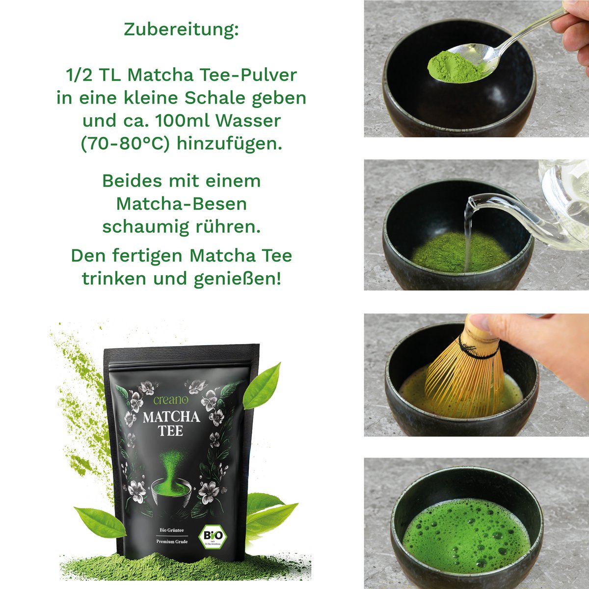 Creano Bio Matcha Tee 100g Premium
