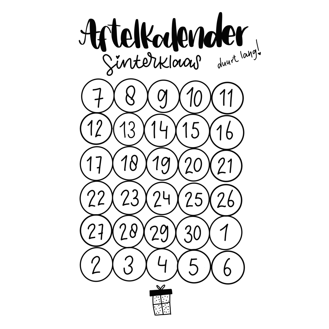 Aftelkalender Sinterklaas A5