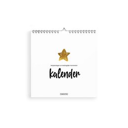 Bæredygtig fødselsdagskalender Stjerne 21x21 cm – Minimalistisk firkantet kalender