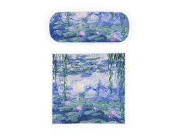 Boîte à lunettes avec étoffe à verres, Monet, nénuphars