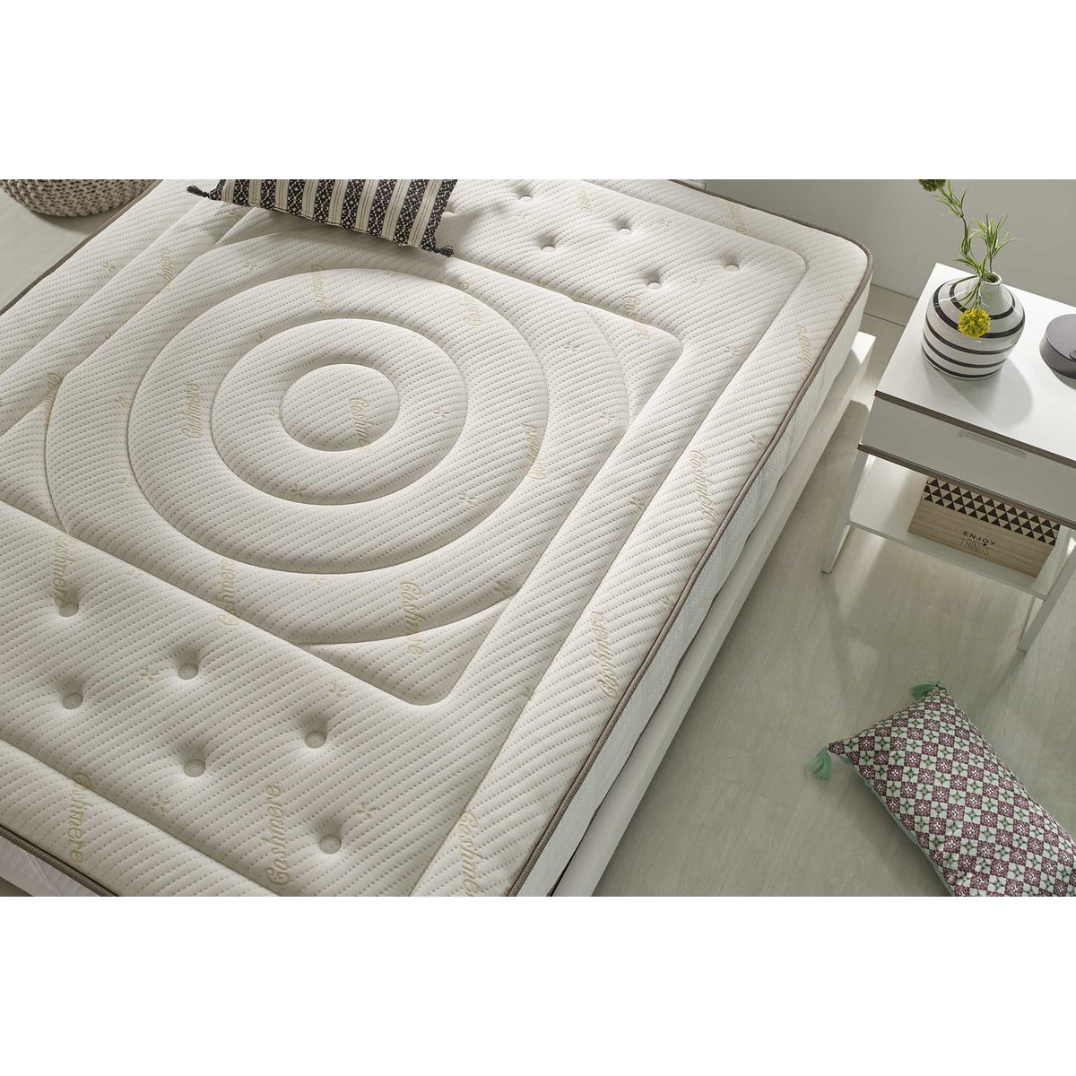 Cashmere Premier Viscosoft Matratze -White - Dicke: 27 cm - Moonia