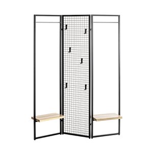Wardrobe, screen loft black H. 175 cm, PU 1