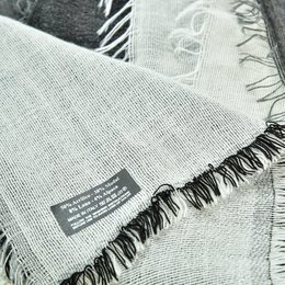 Florence Artegiani. Two-tone scarf scarf with double flap, modal and wool. Made in Italy.