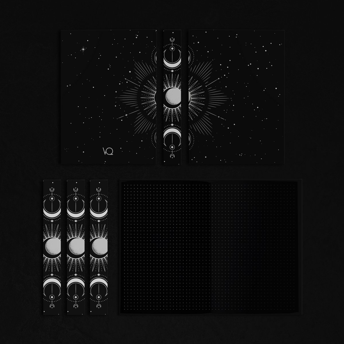 SUN TOTEM DOTTED Blackout Journal