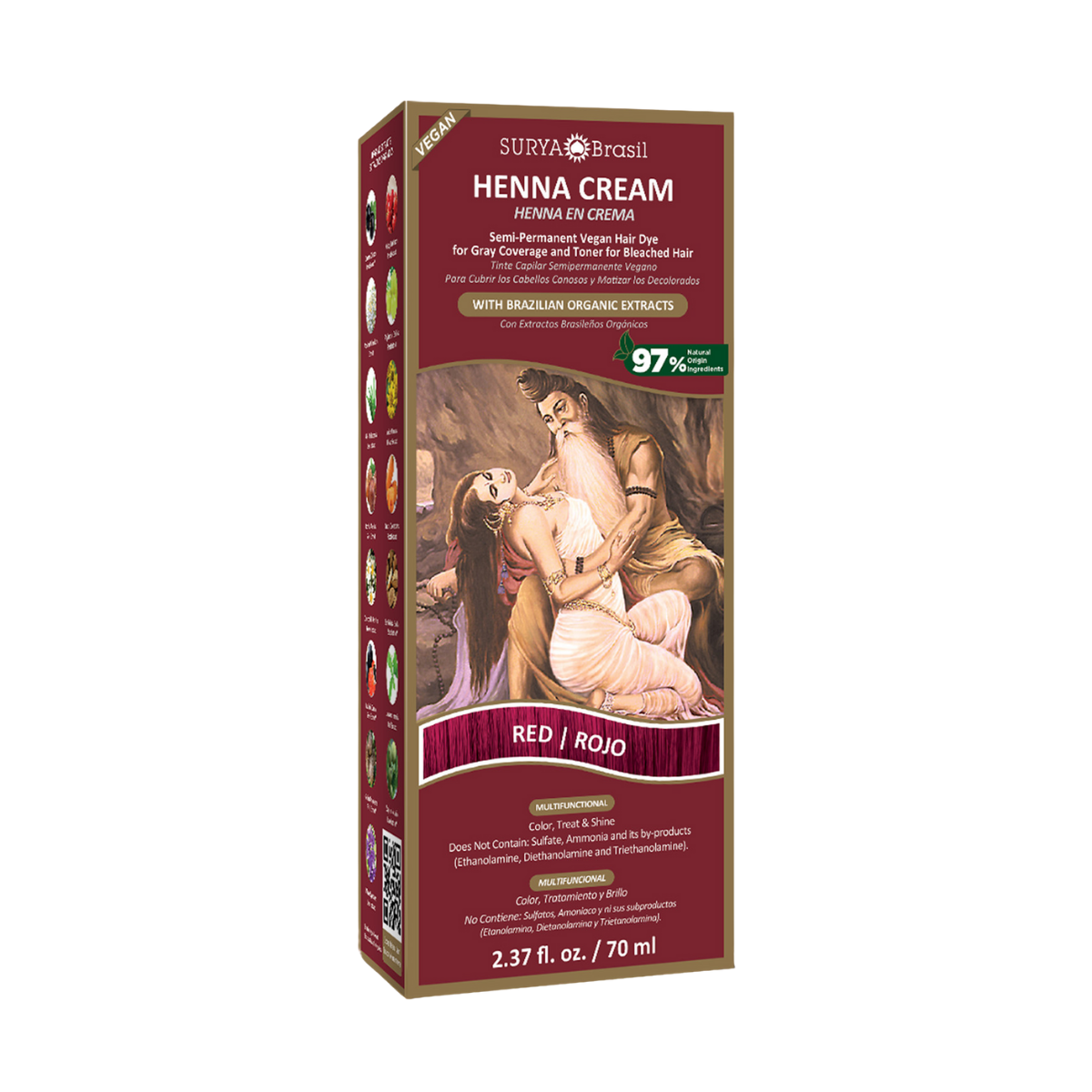 Surya Brasil Henna Haarverfeinerungscreme Rot 70ml