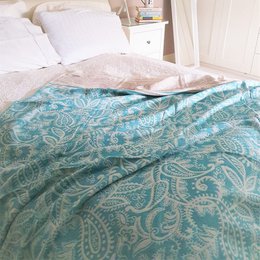 Jeté en coton paisley à double épaisseur Dolce
