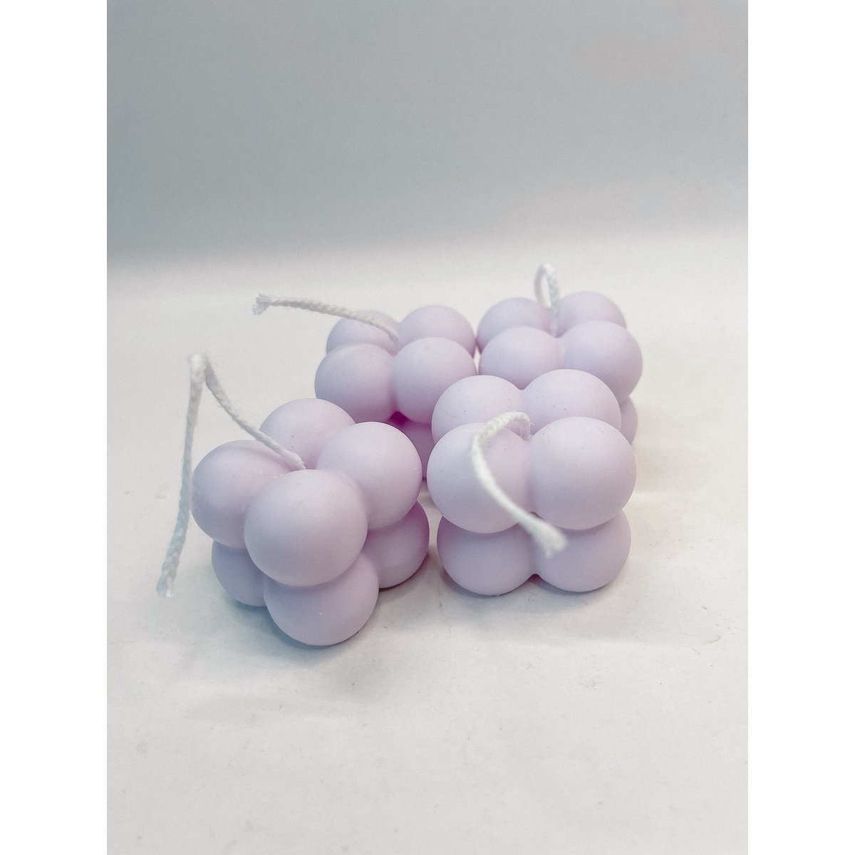 Bubble Candle Light Lilac (small) - Small Light Lilac Bubble Candle