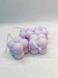Bubble Candle Light Lilac (small) - Small Light Lilac Bubble Candle