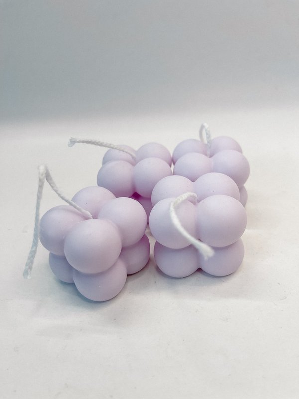 Bubble Candle Light Lilac (small) - Small Light Lilac Bubble Candle