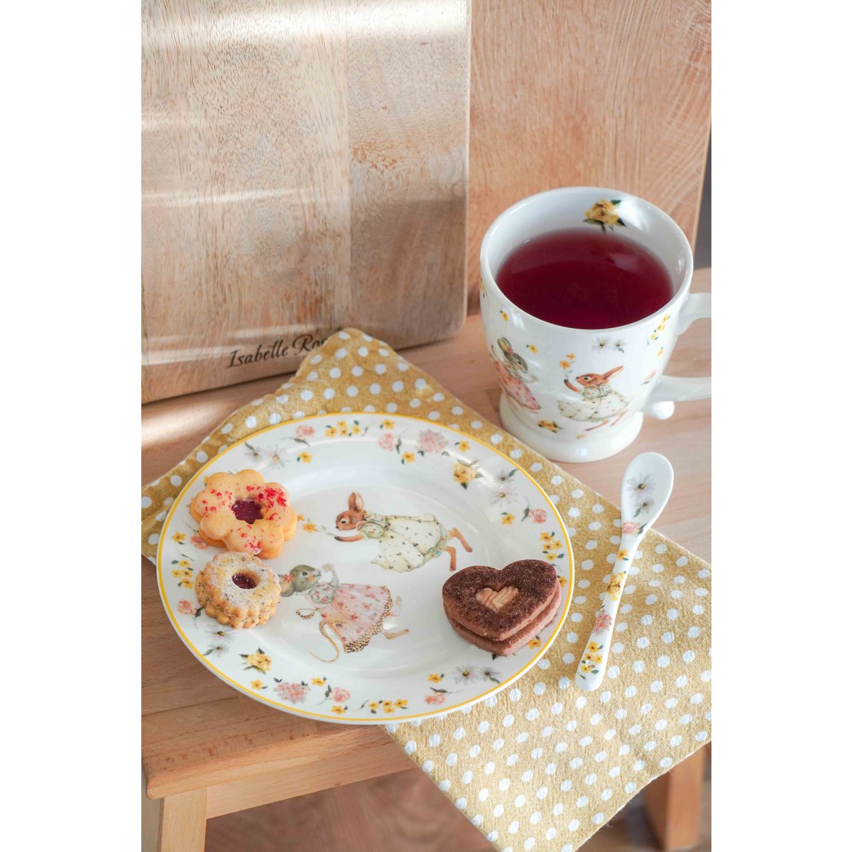 Piatto dessert in porcellana Vintage friends 19 cm Isabelle Rose
