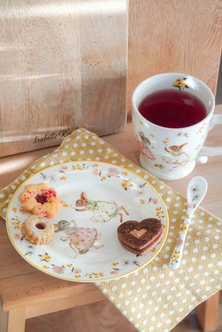 Porcelain dessert plate Vintage friends 19 cm Isabelle Rose