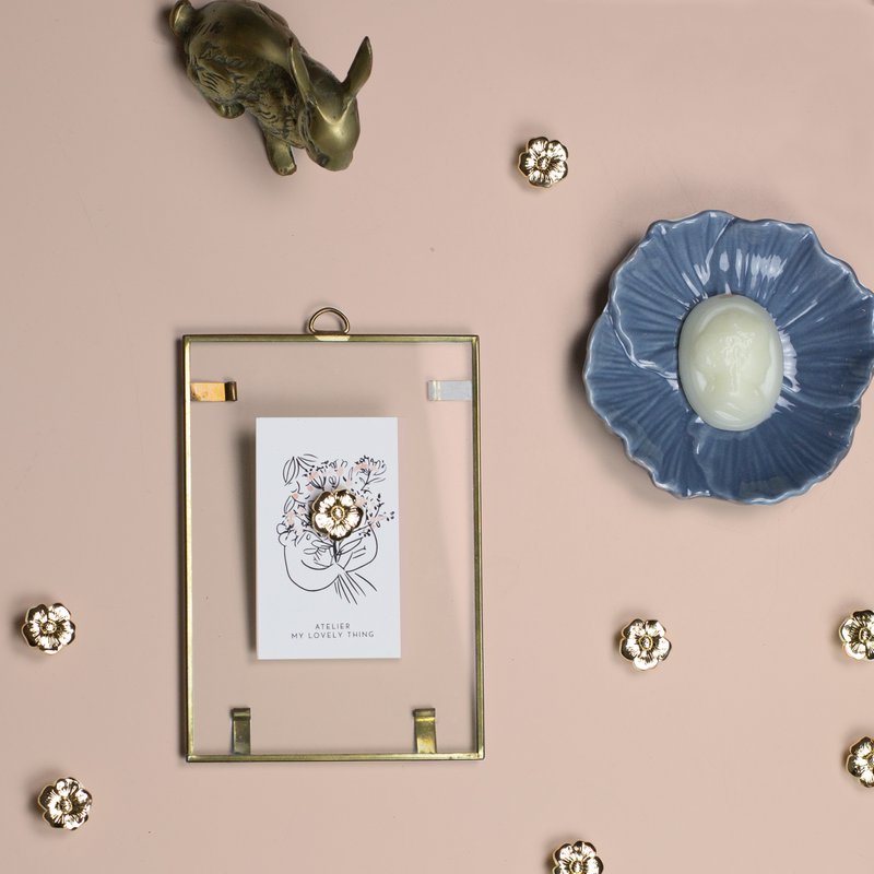 Pin "Butterblume" in Messing