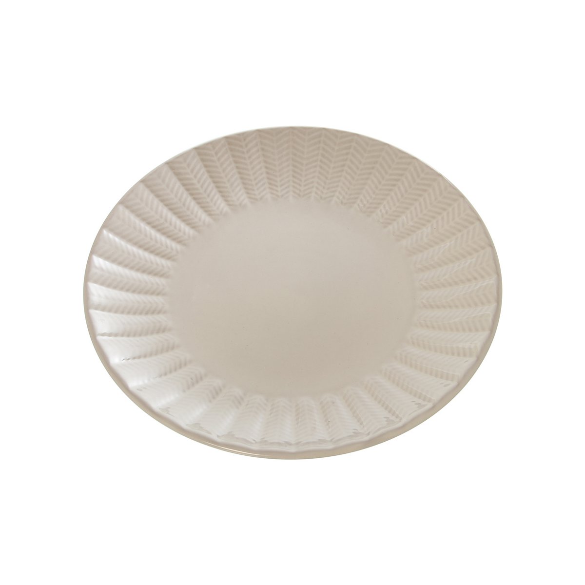 BEIGE CERAMIC DESSERT PLATE °20.5X2.5CM CU7316