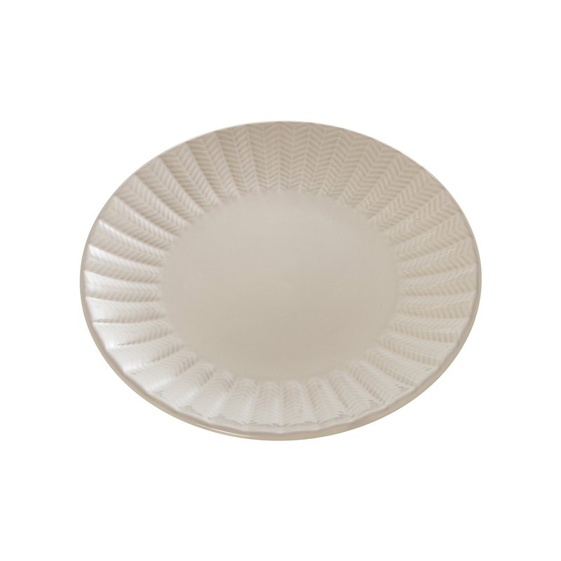BEIGE KERAMISK DESSERTPLADE °20,5X2,5CM CU7316