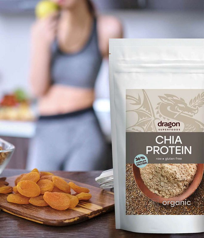 Chia Protein, 36% protein, organic, Dragon Superfoods, 200g