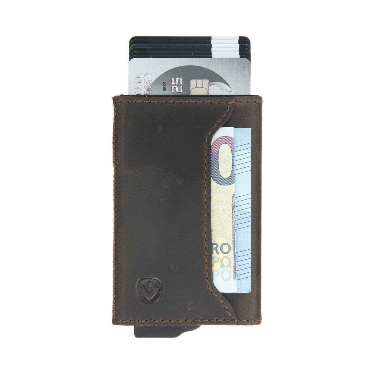 Porte-cartes Plus Vintage Marron