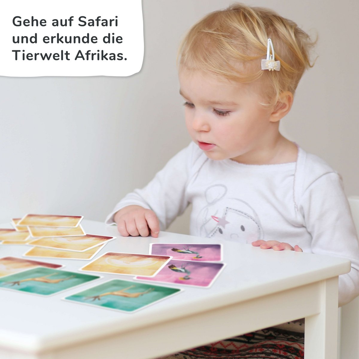 "SAFARI" - Extra groot geheugenspel - Duits en Frans - Animals of Africa - Zeer hoge kwaliteit