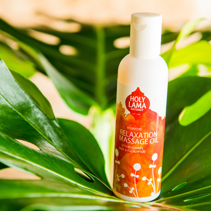 Ayurvedic Massage Oil With Eucalyptus & Rosemary, Vegan - Relaxation