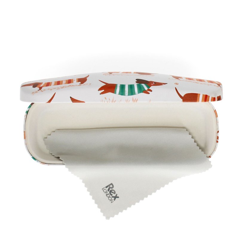 Glasses case & cleaning cloth - Sausage Dog