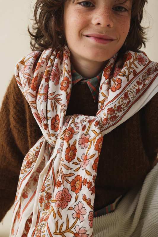Foulard Adulte Delhi Brique 100 cm