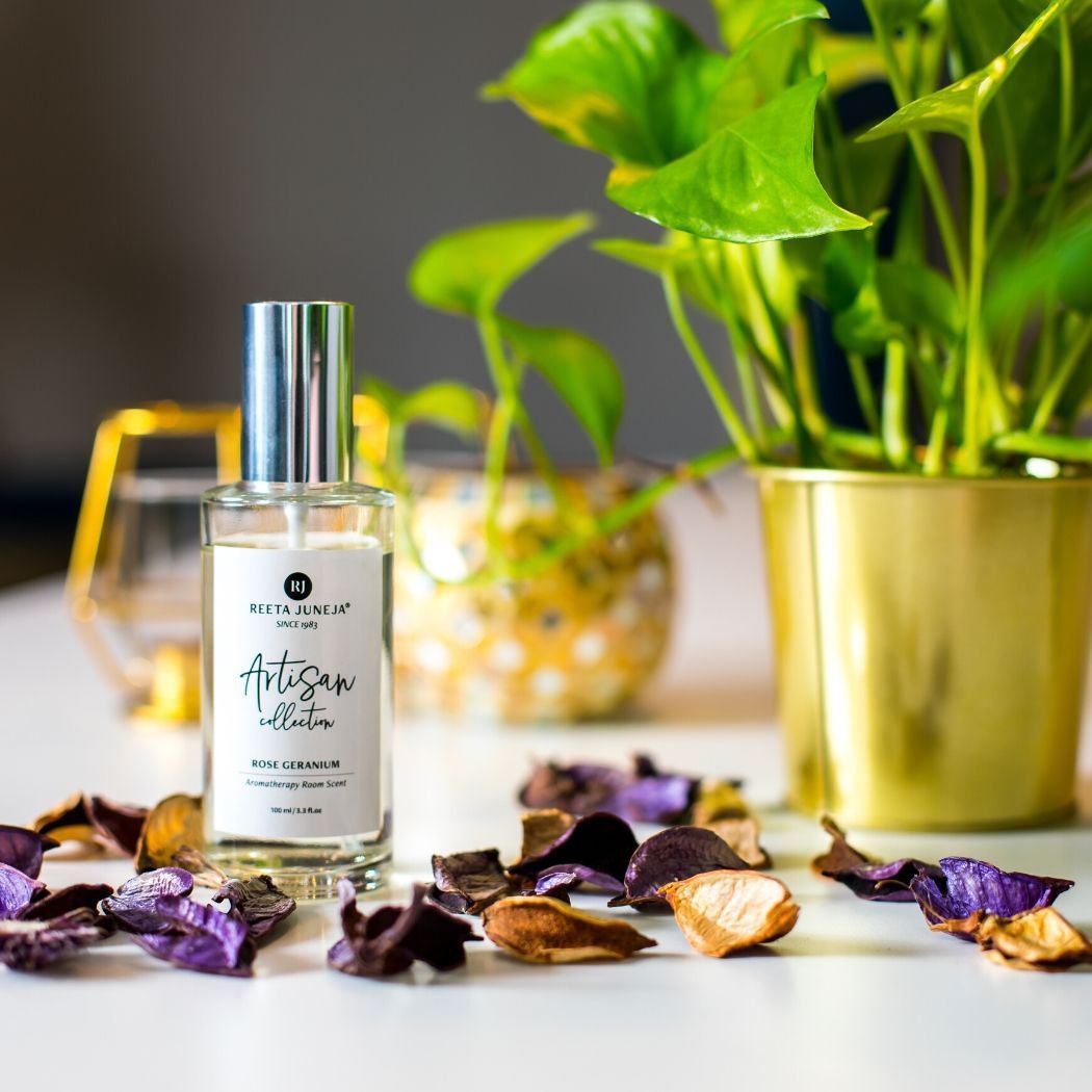 Aromatic HomeRose Geranium Luxury Room Candle and Spray