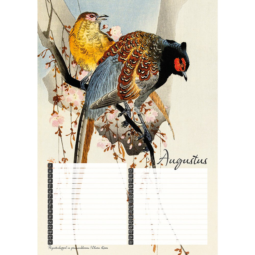 Fødselsdagskalender Fugletryk af den japanske mester Koson