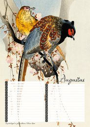Calendrier d'anniversaire Estampes d'oiseaux du maître japonais Koson