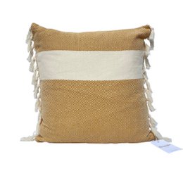 Beachie Cannes Geel 50 x 50 cm Kussenhoes uden vulling