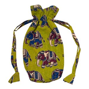 Kalamkari Weinflaschentasche/Geschenktasche D