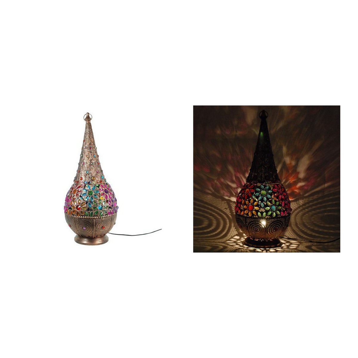 Pæreformet bordlampe