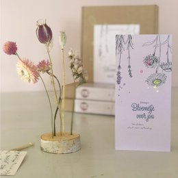 Droogbloemen doosje '(droog-) bloemetje voor jou'