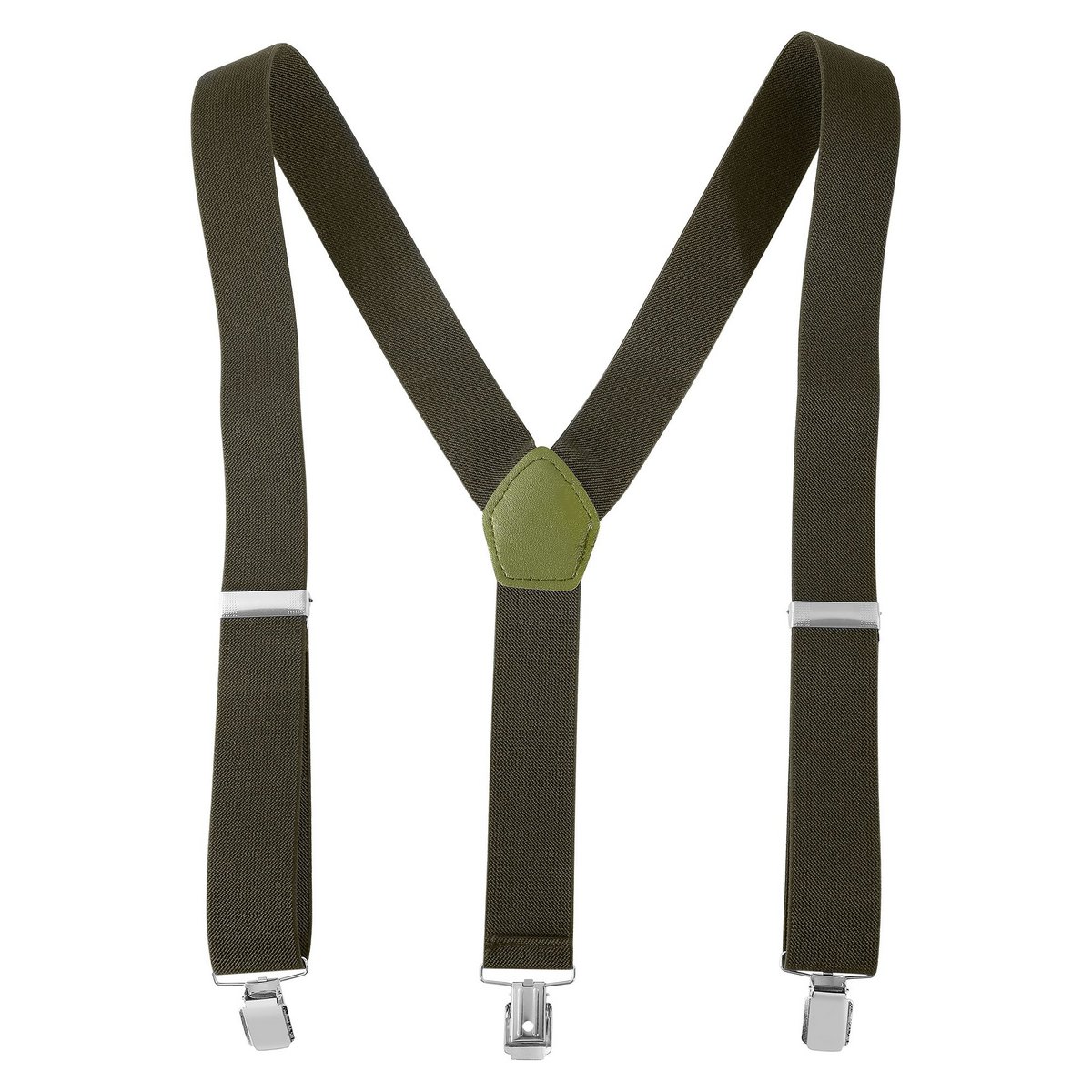 Suspenders total length 95 cm, dark green