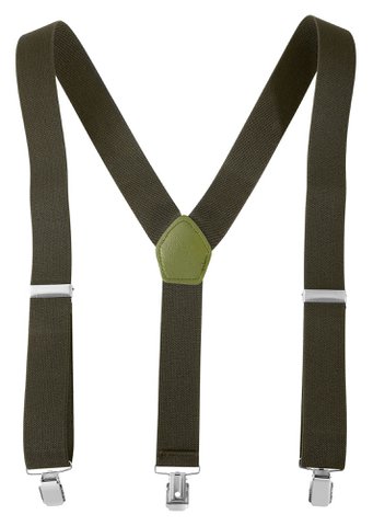 Suspenders total length 95 cm, dark green
