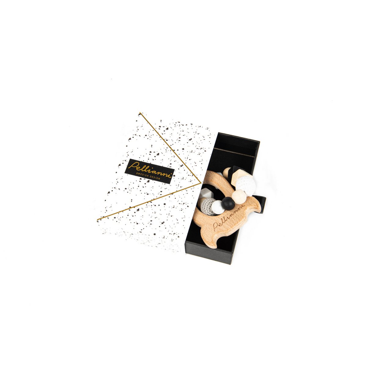 Teether Rocket Hvid Sort